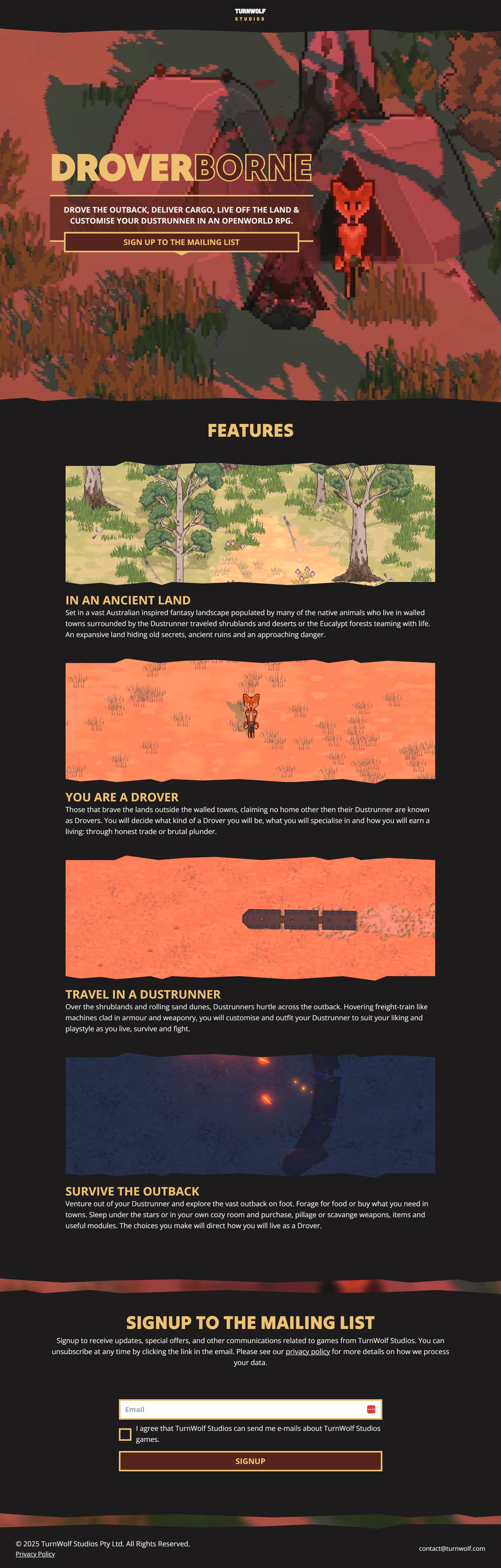 Screenshot of Turnwolf website